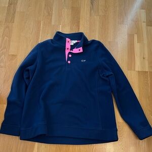 Vineyard Vibes Woman’s XL Blue& Hot Pink fleece
